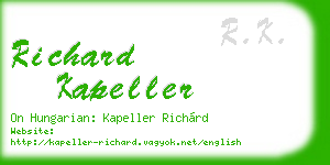 richard kapeller business card